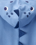 Toddler Boy Dinosaur Costume Hoodie - Blue, image 3 of 4 slides
