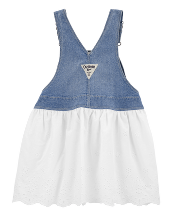 Toddler Denim Eyelet Jumper Dress, 