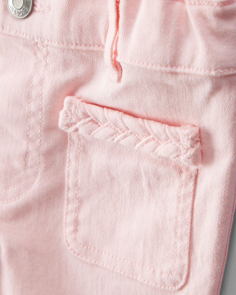 Baby Girl Cotton Flare Pants - Pink, image 3 of 5 slides