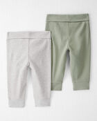 Baby Girl 2-Pack Organic Cotton Grow-With-Me Joggers, image 2 of 6 slides