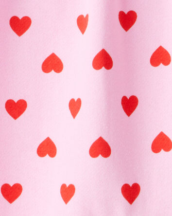 Baby Girl DayDream Fleece Heart Long-Sleeve Jumpsuit - Pink, 