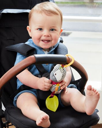 Bandana Buddies Chime & Teethe Baby Toy - Zebra , 