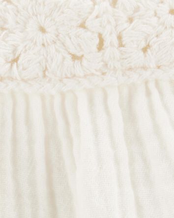 Baby Gauze Eyelet Tank - Ivory, 