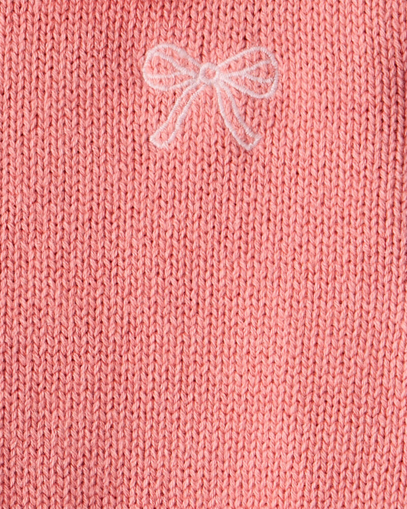 Baby Girl 2-Piece Bow Sweater & Plaid Skirt Set - Pink, image 4 of 7 slides