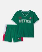 Toddler 2-Piece Umbro Mexico Soccer Jersey & Short Set - Green/White/Red, image 1 of 10 slides
