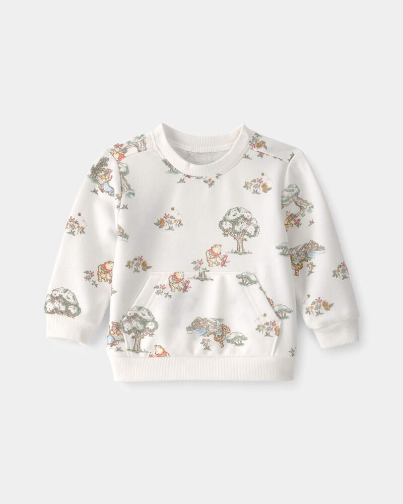 Baby Disney&copy; Winnie the Pooh French Terry Pullover Sweatshirt - White, image 3 of 4 slides
