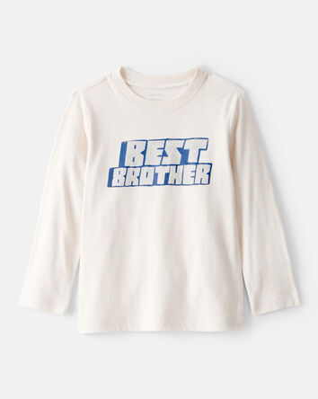 Toddler Boy Best Brother Long-Sleeve Graphic Tee - White, 