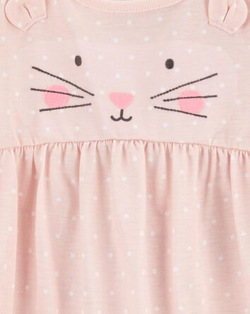 Girls 2-Pack Cat Nightgowns, 