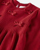 Toddler Girl Organic Cotton Sweater Knit Dress, image 3 of 5 slides