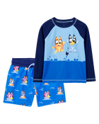 Toddler 2-Piece Bluey Rashguard & Swim Trunk Set, image 1 of 6 slides