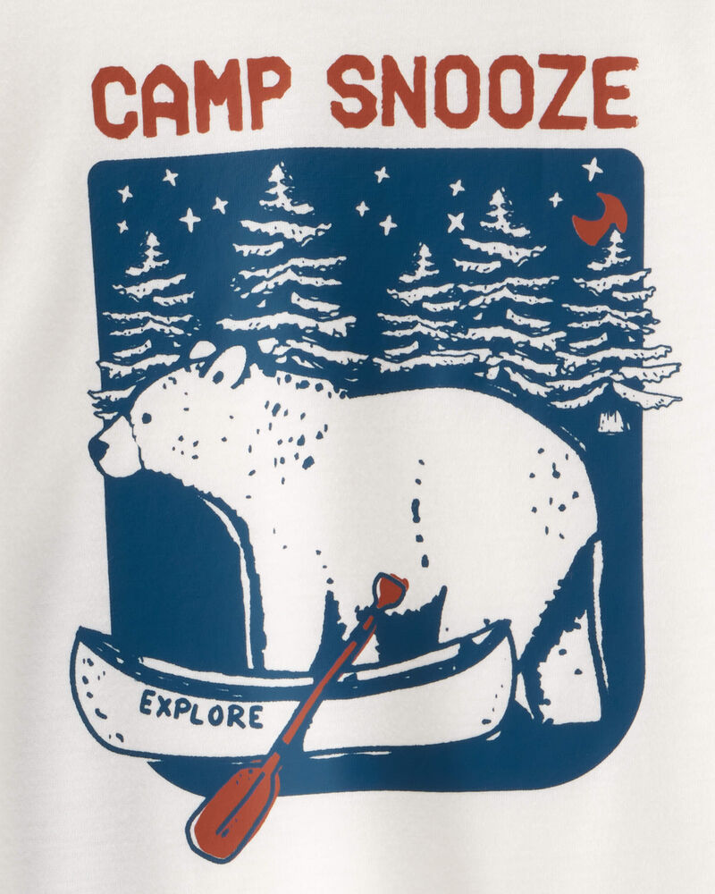 Toddler 2-Piece Camp Snooze Loose Fit Pajamas - Navy/White, image 3 of 5 slides