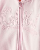 Baby Girl 2-Piece Hooded Zip-Up Jacket & Joggers Set - Pink, image 4 of 8 slides