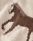 Baby Organic Cotton Horse Sweater Knit, image 2 of 4 slides