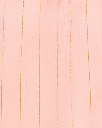 Toddler Boho Button-Up Crinkle Romper - Coral, 