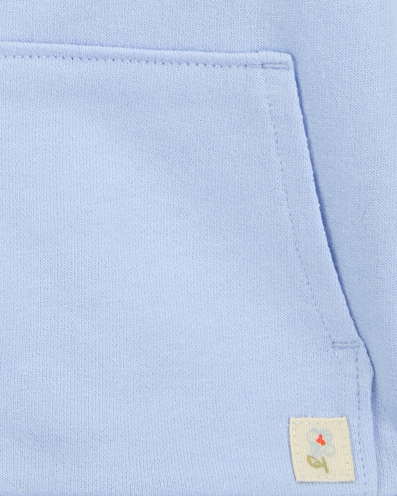 Baby 2-Piece French Terry Hoodie & Joggers Set - Blue, image 3 of 6 slides