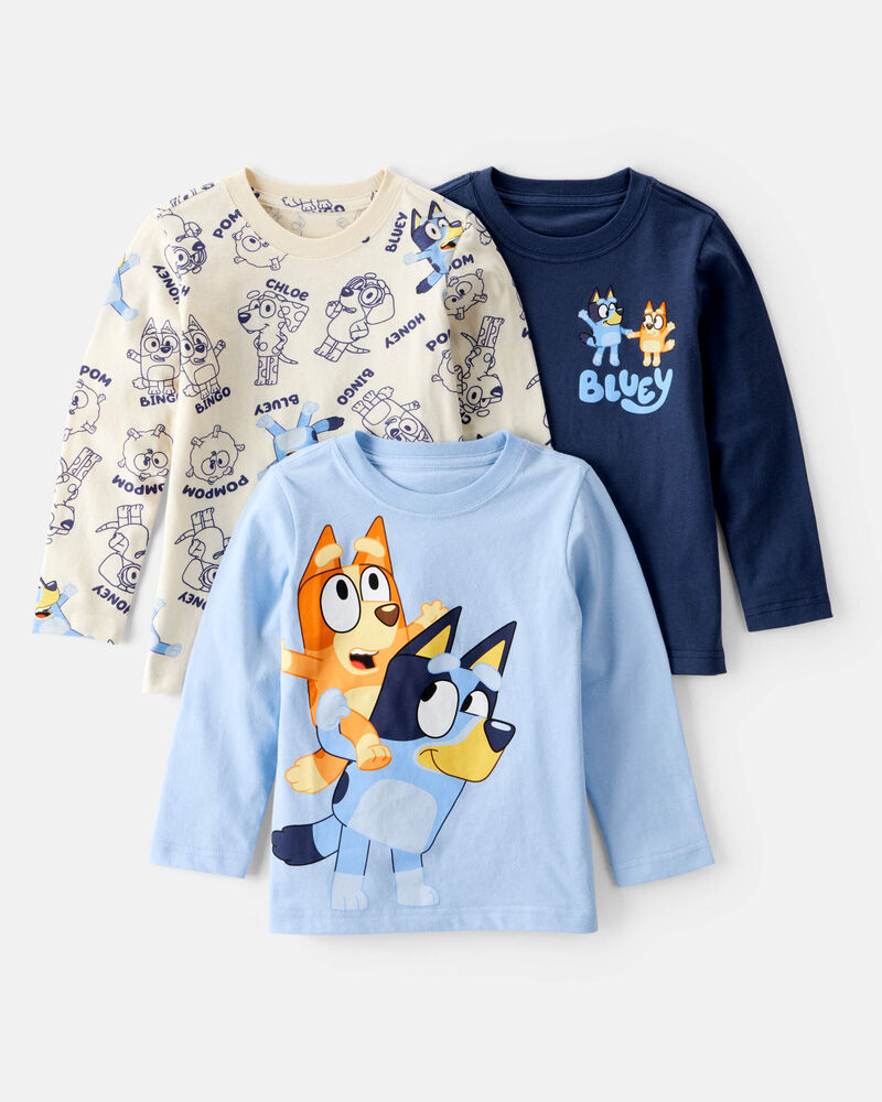 Toddler Boy 3-Pack Bluey&trade; Long-Sleeve Tees, image 1 of 4 slides