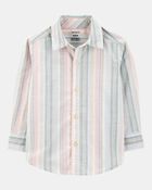 Toddler Striped Woven Long-Sleeve Button-Down Shirt, image 1 of 3 slides