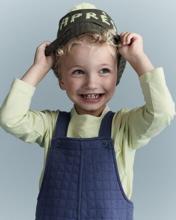 Toddler Apr&egrave;s Pom Pom Beanie - Olive, 