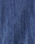 Toddler Denim Long-Sleeve Jumpsuit - Blue, image 4 of 5 slides