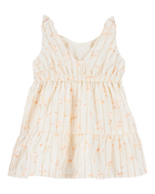 Baby Girl Floral Tiered Dress - Ivory, image 2 of 4 slides