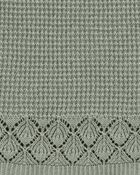 Kid 2-Piece Pointelle Sweater Crochet Knit Tank & Skirt Set - Green
, image 7 of 7 slides