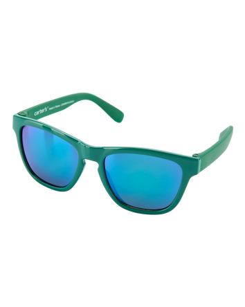 Reflective Sunglasses - Blue/Green, 