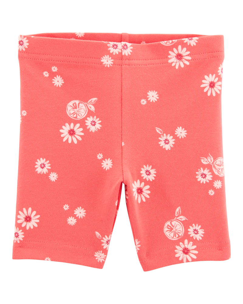 Toddler 2-Piece Floral Tank Dress & Bike Shorts Set - Orange, image 6 of 7 slides