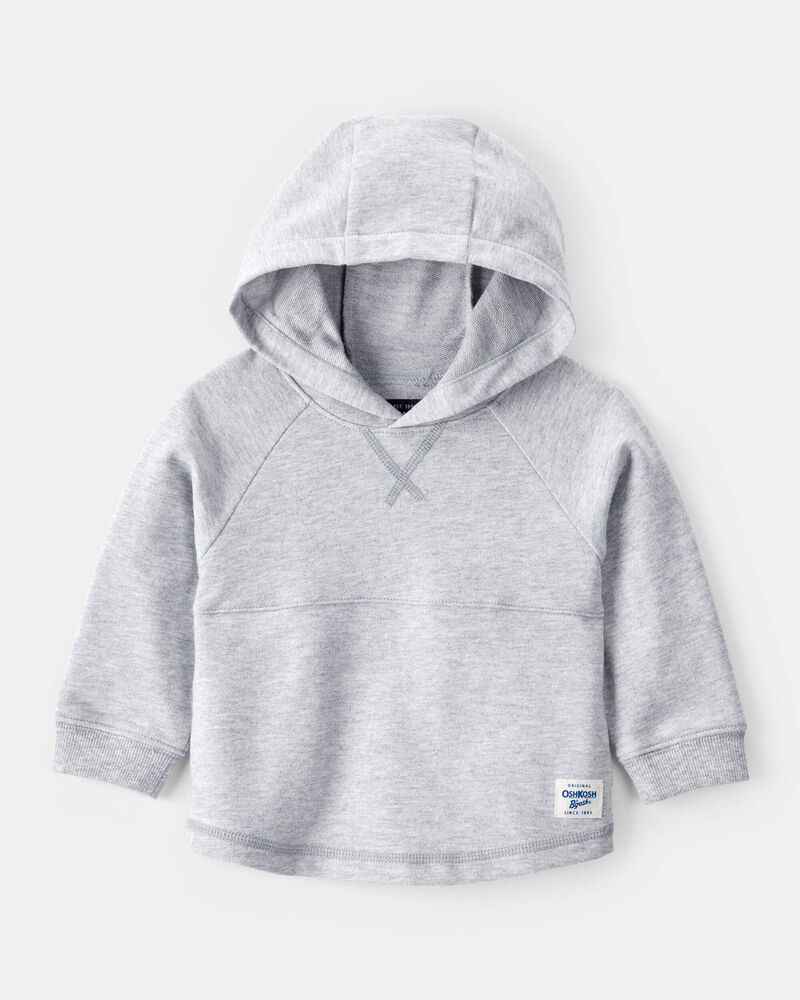 Baby Boy Long-Sleeve Hoodie - Grey, image 1 of 3 slides