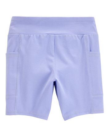 Kid High-Rise Bike Shorts - Purple, 