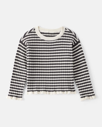 Toddler Girl Striped Long-Sleeve Sweater - Ivory/Black, 