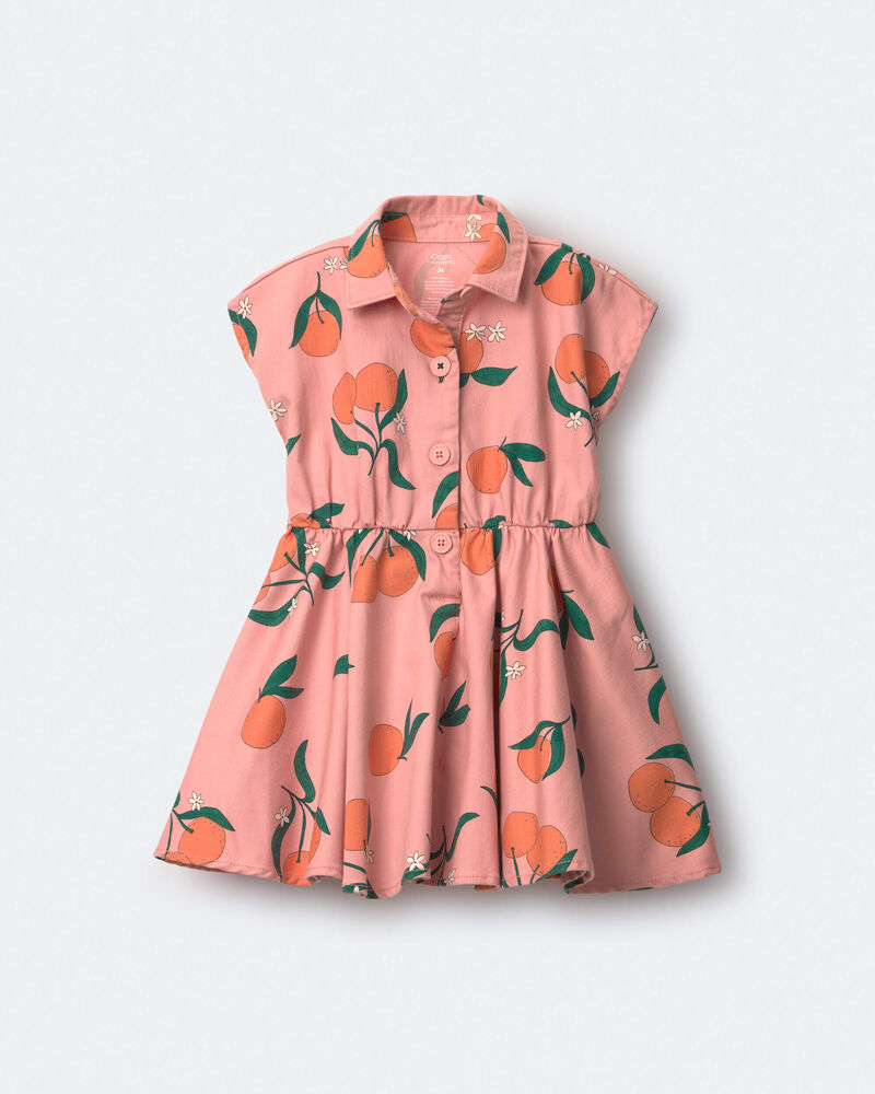 Toddler Girl Avenue Twirl&trade; Dress in Clementine Grove Print - Light Pink, image 2 of 5 slides
