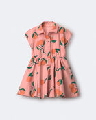 Toddler Girl Avenue Twirl&trade; Dress in Clementine Grove Print - Light Pink, image 2 of 5 slides
