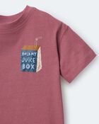 Toddler 'Hold My Juice Box' Short-Sleeve Relaxed Graphic Tee - Burgundy, image 6 of 6 slides
