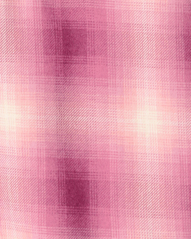 Toddler Girl Plaid Long-Sleeve Top - Pink, image 2 of 3 slides
