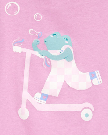 Toddler Girl Scooter Frog Short-Sleeve Graphic Tee - Pink, 