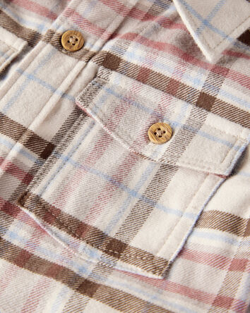 Baby Boy Organic Cotton Button-Front Flannel, 