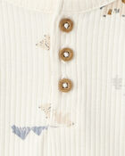 Baby Boy 5-Piece Long-Sleeve Bodysuits & Pants Set - Cream/Brown/Navy

, image 3 of 10 slides