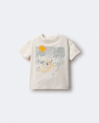 Toddler Relaxed Graphic Tee in Beach Print - Cream, image 2 of 6 slides