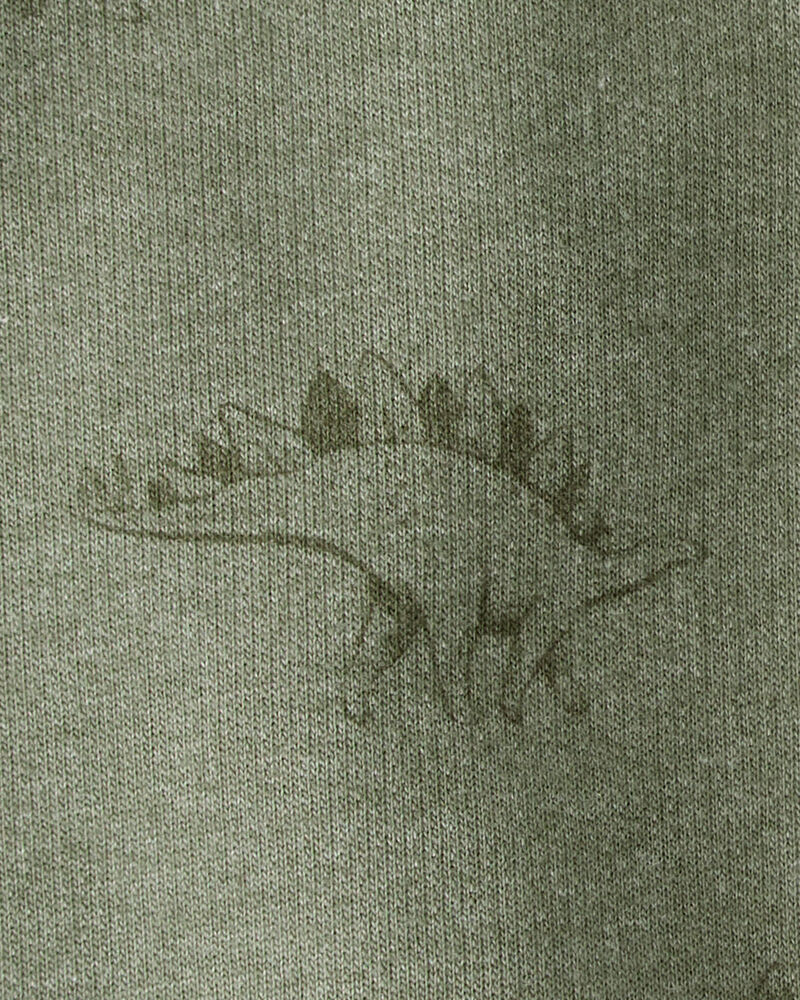 Toddler Boy Dinosaur French Terry Jogger - Green, image 5 of 6 slides