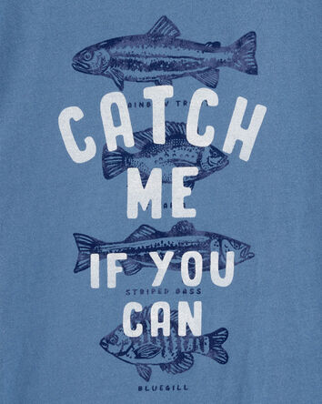 Boys Fishing Graphic Tee - Blue, 