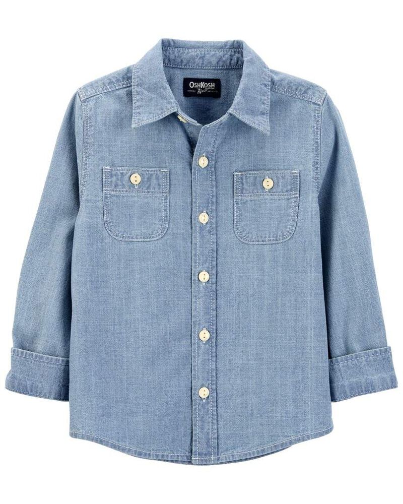 Toddler Chambray Button-Front Shirt, image 2 of 6 slides