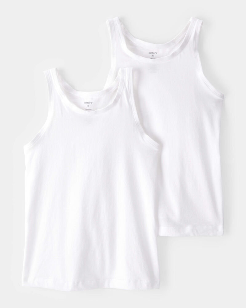 Kid 2-Pack Cotton Cami Tanks, image 1 of 3 slides