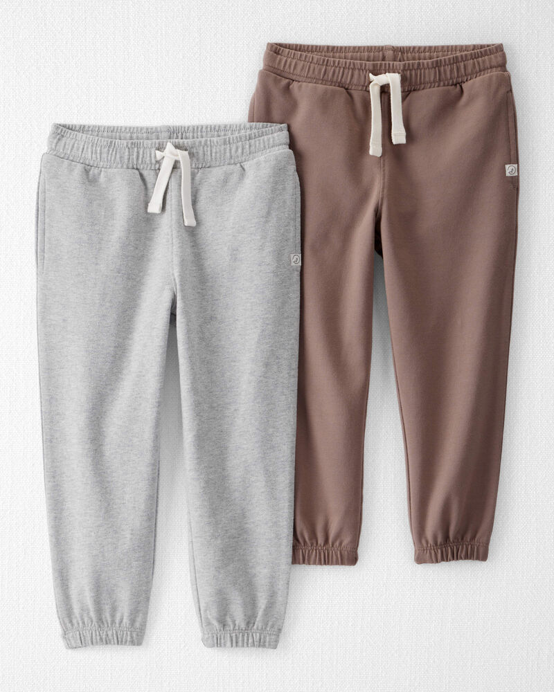 Toddler 2-Pack Organic Cotton French Terry Sweatpants, image 1 of 10 slides