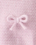Baby Girl 2-Piece Organic Cotton Bow Sweater Knit Set, image 3 of 4 slides