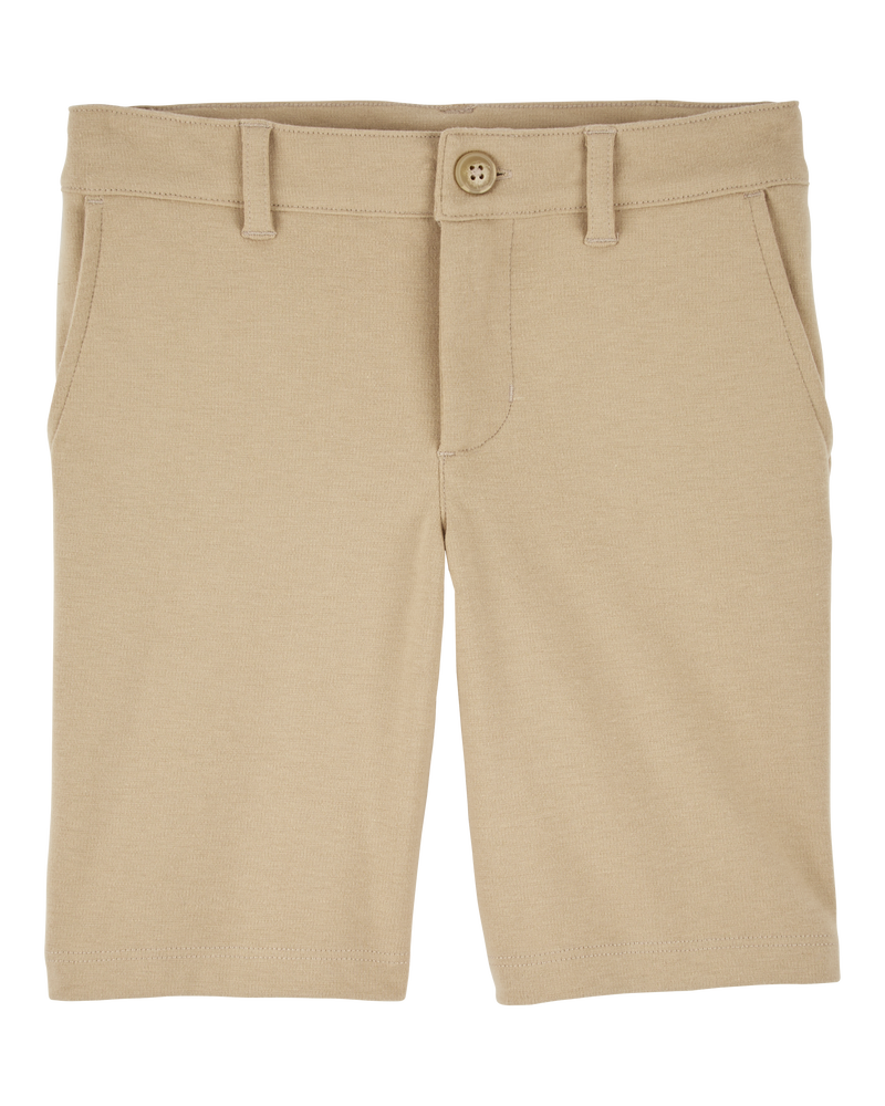 Kid 3-Pack Ponte Knit Uniform Shorts, image 2 of 4 slides