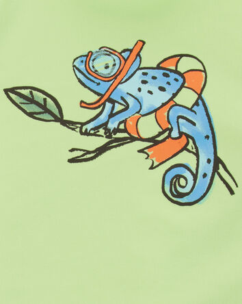 Baby Boy 2-Piece Iguana Rashguard & Swim Trunks, 