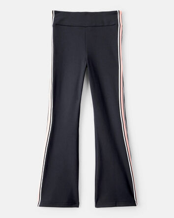 Girls Knit Flare Active Pants - Black, 