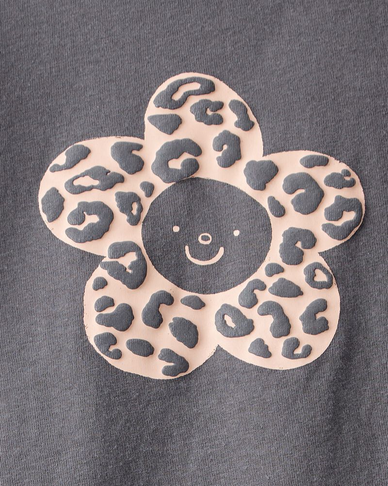 Toddler Girl Flower Long-Sleeve Graphic Tee - Grey, image 3 of 4 slides
