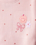 Baby Girl 2-Piece Polka Dot Top & Cotton Cargo Joggers Set - Pink, image 3 of 8 slides