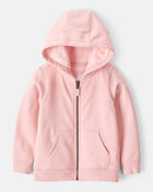 Toddler Girl 2-Piece DayDream Fleece Hooded Zip-Up Jacket & Joggers Set - Pink, image 2 of 9 slides